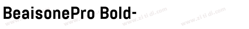 BeaisonePro Bold字体转换